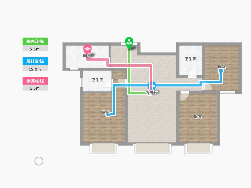 甘肃省-兰州市-天庆国际新城-99.00-户型库-动静线