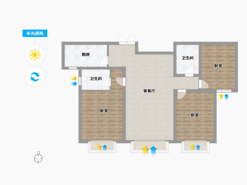 甘肃省-兰州市-天庆国际新城-99.00-户型库-采光通风