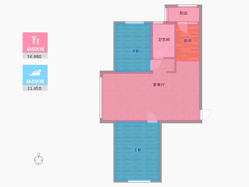 黑龙江省-哈尔滨市-龙湾园著-80.30-户型库-动静分区