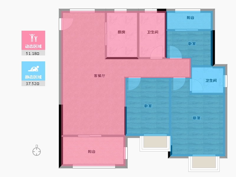 江西省-抚州市-赣东府壹号-80.51-户型库-动静分区