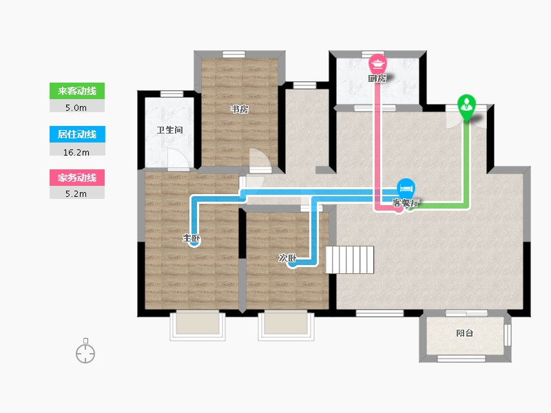 陕西省-西安市-南湖7号-104.63-户型库-动静线