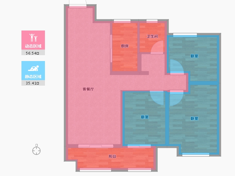 安徽省-宿州市-徐州吾悦广场-82.00-户型库-动静分区