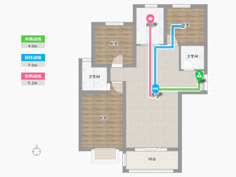 甘肃省-天水市-水木溶城-74.51-户型库-动静线