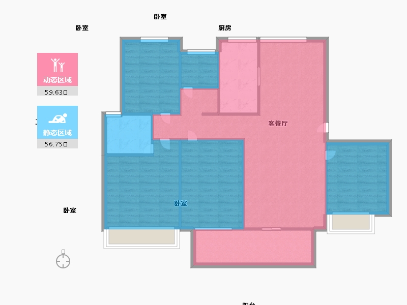 江西省-抚州市-赣东黎川府-105.99-户型库-动静分区