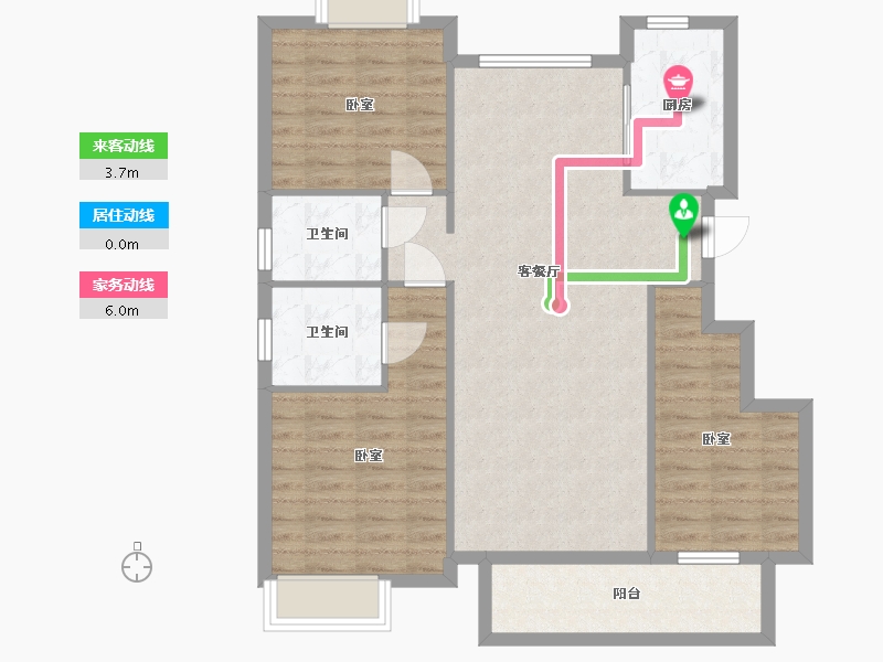 江西省-抚州市-鑫业润园-91.94-户型库-动静线