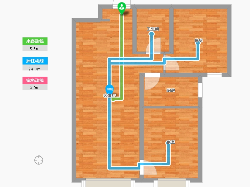 甘肃省-兰州市-天庆国际新城-75.00-户型库-动静线