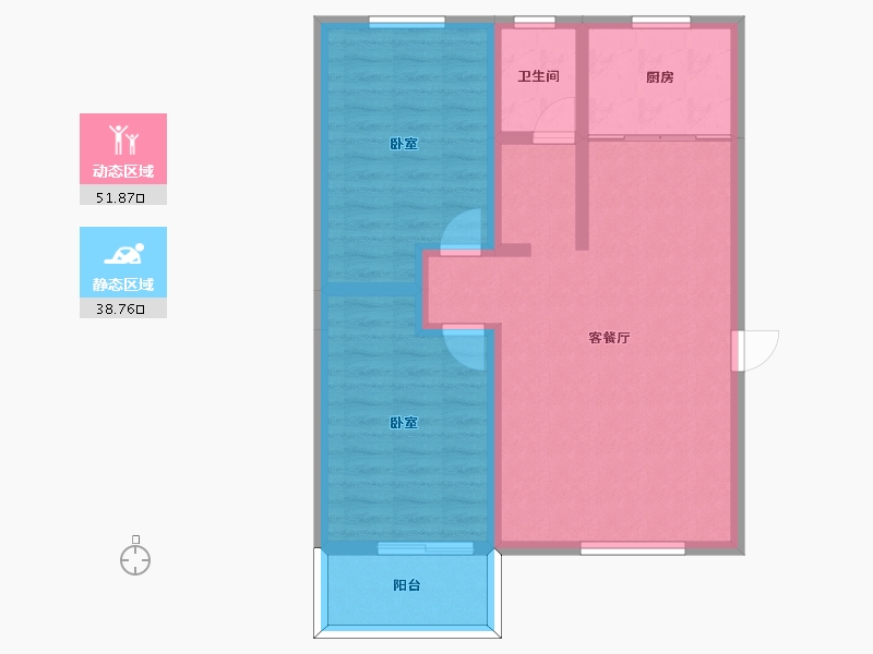 陕西省-宝鸡市-鸿福佳园-81.25-户型库-动静分区