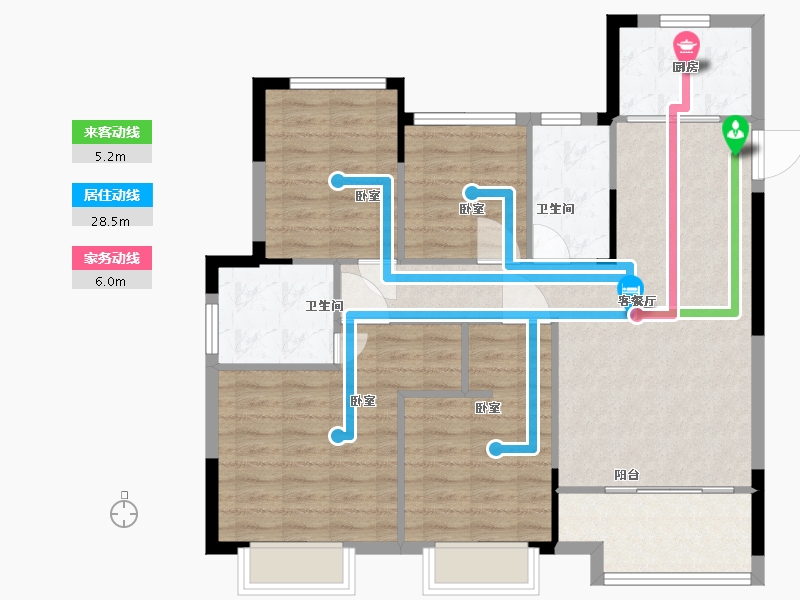 江苏省-苏州市-金科观天下-97.00-户型库-动静线