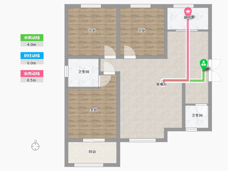 陕西省-西安市-华宇景观天下二期-96.00-户型库-动静线