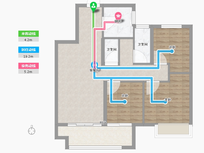 江苏省-徐州市-美的·天誉-78.01-户型库-动静线