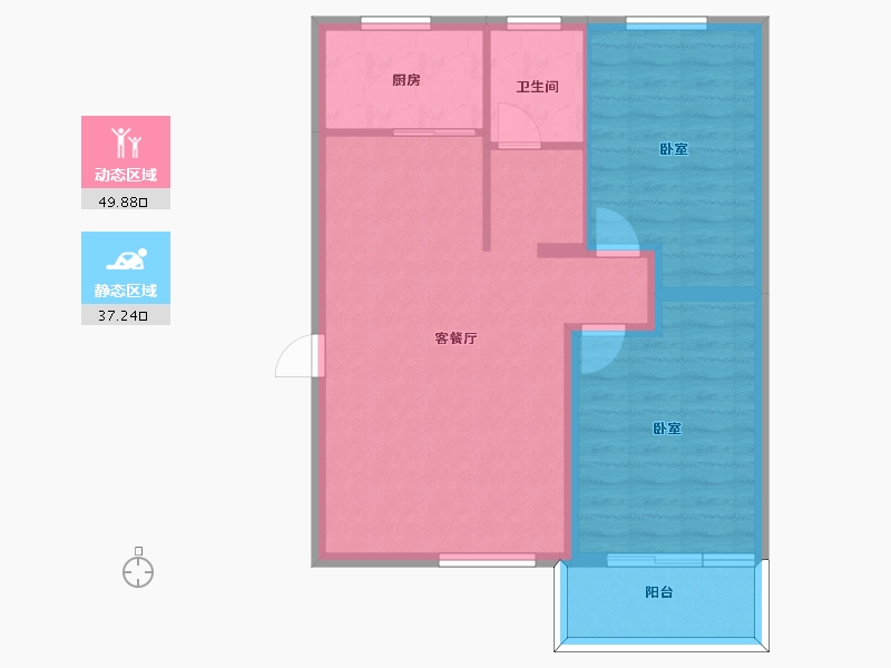 陕西省-宝鸡市-鸿福佳园-78.75-户型库-动静分区