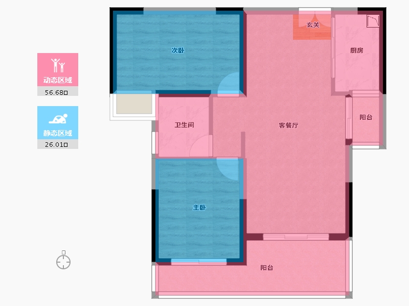 云南省-昆明市-七彩云南古滇名城-74.34-户型库-动静分区