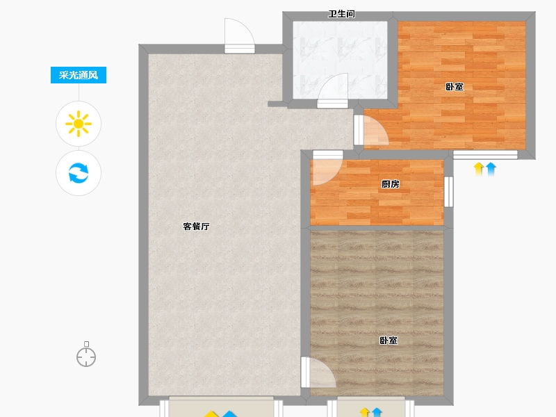 甘肃省-兰州市-天庆国际新城-75.00-户型库-采光通风