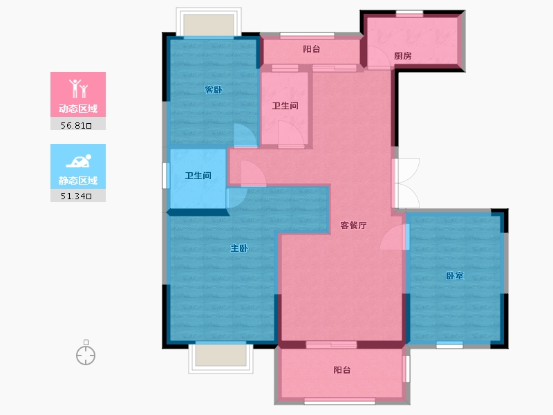 江西省-抚州市-茶博城-96.83-户型库-动静分区