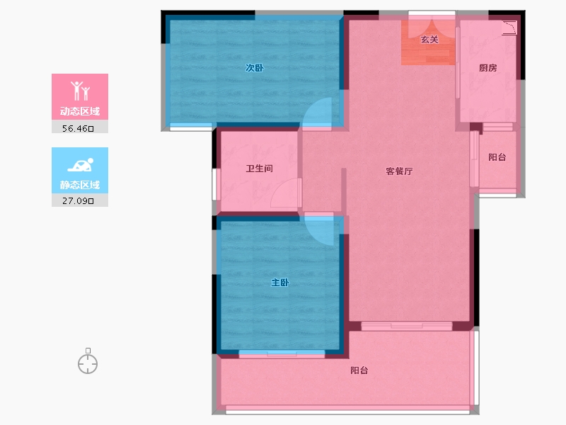 云南省-昆明市-七彩云南古滇名城-74.88-户型库-动静分区