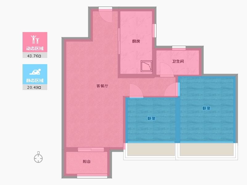 甘肃省-兰州市-绿地兰州丝路世界中心-56.41-户型库-动静分区