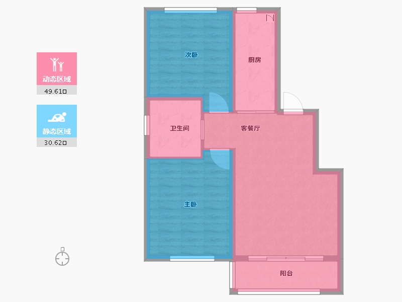 黑龙江省-哈尔滨市-骏赫·书苑派-72.00-户型库-动静分区