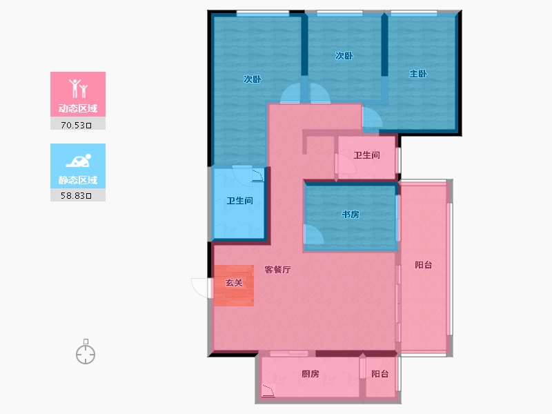 云南省-昆明市-东原璞阅-115.12-户型库-动静分区