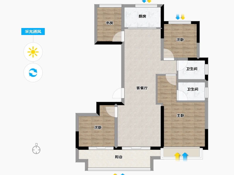 江苏省-徐州市-保利和府-99.99-户型库-采光通风