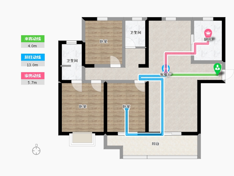 陕西省-渭南市-信达北经城-98.85-户型库-动静线