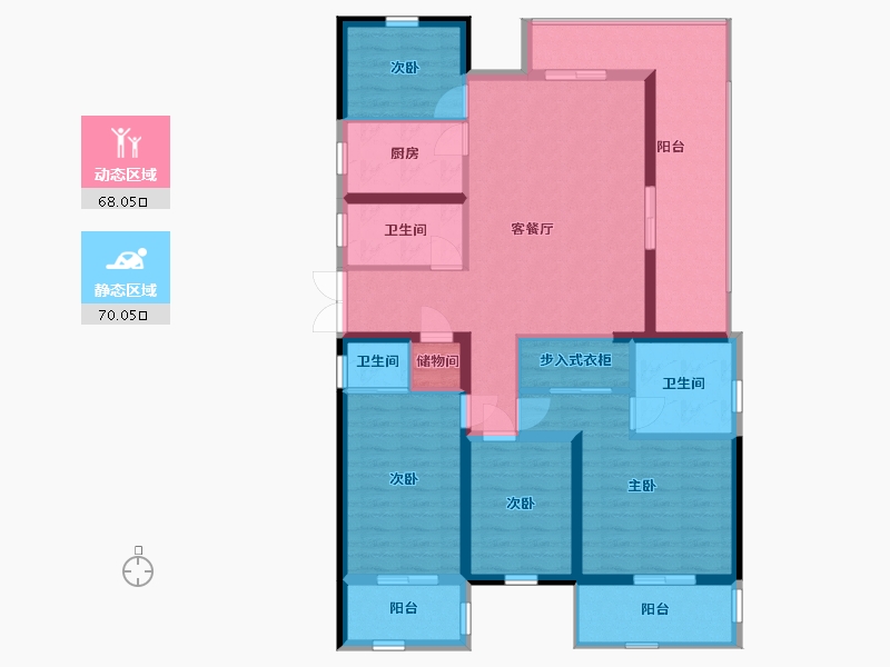 湖北省-十堰市-太学府-124.07-户型库-动静分区