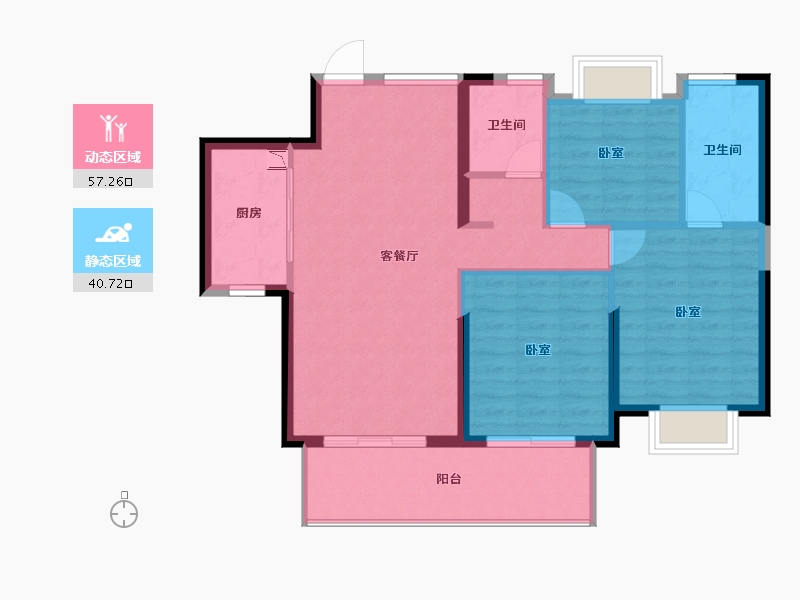 云南省-楚雄彝族自治州-天一公园首府-89.00-户型库-动静分区