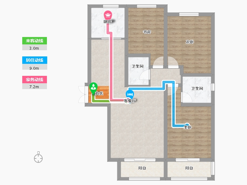 甘肃省-兰州市-盛世和平居-94.39-户型库-动静线