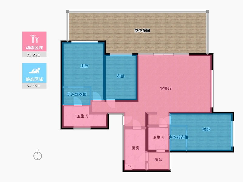 云南省-保山市-翰樘城 逸府-156.17-户型库-动静分区