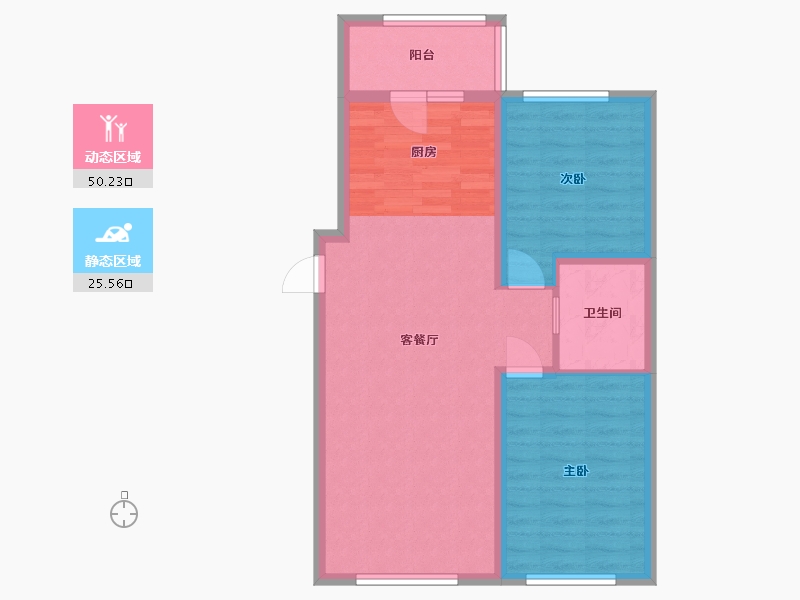 黑龙江省-哈尔滨市-骏赫·书苑派-68.01-户型库-动静分区