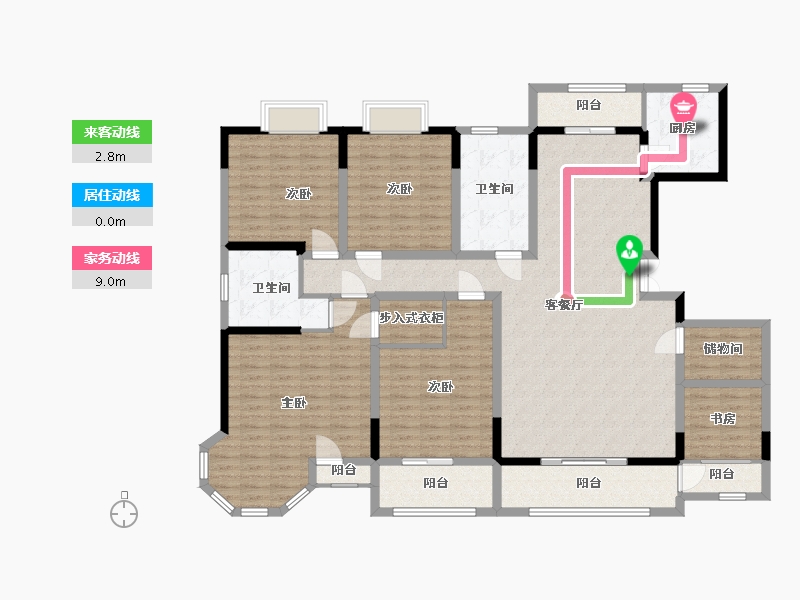 陕西省-西安市-未来家园-176.01-户型库-动静线