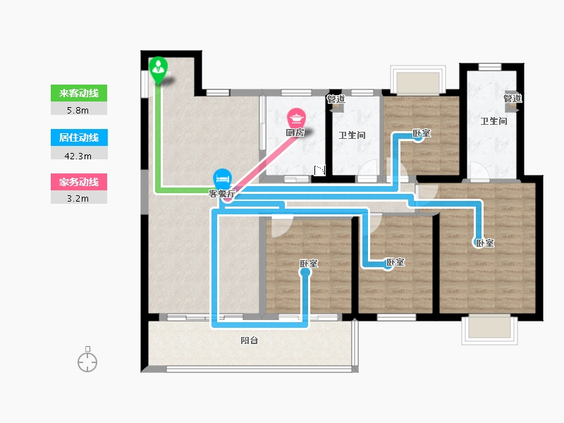 江苏省-无锡市-万科翡翠东方-114.01-户型库-动静线