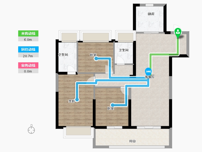 江苏省-苏州市-澜悦雅筑-96.00-户型库-动静线