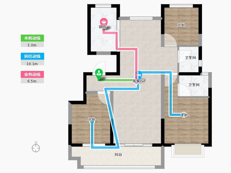 江苏省-徐州市-金鹏学府-94.00-户型库-动静线