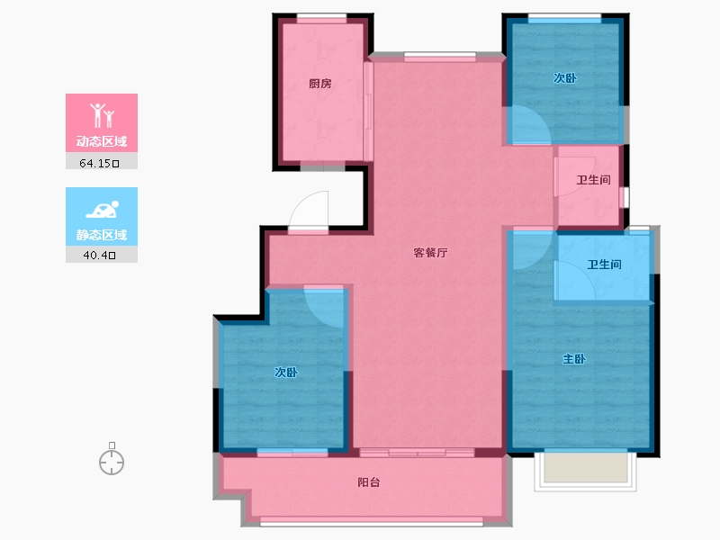 江苏省-徐州市-金鹏学府-94.00-户型库-动静分区