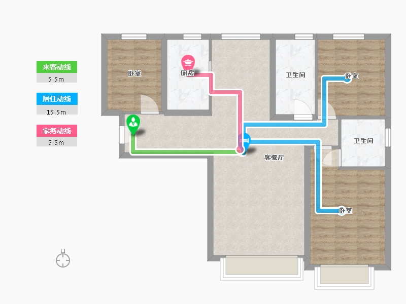 甘肃省-兰州市-保利领秀山-87.63-户型库-动静线