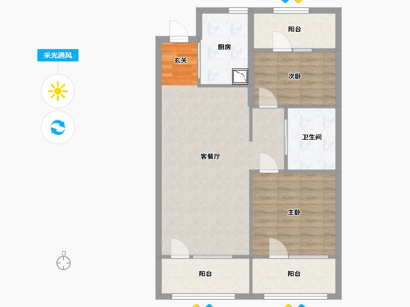 黑龙江省-哈尔滨市-凯利汽车欢乐广场-77.70-户型库-采光通风