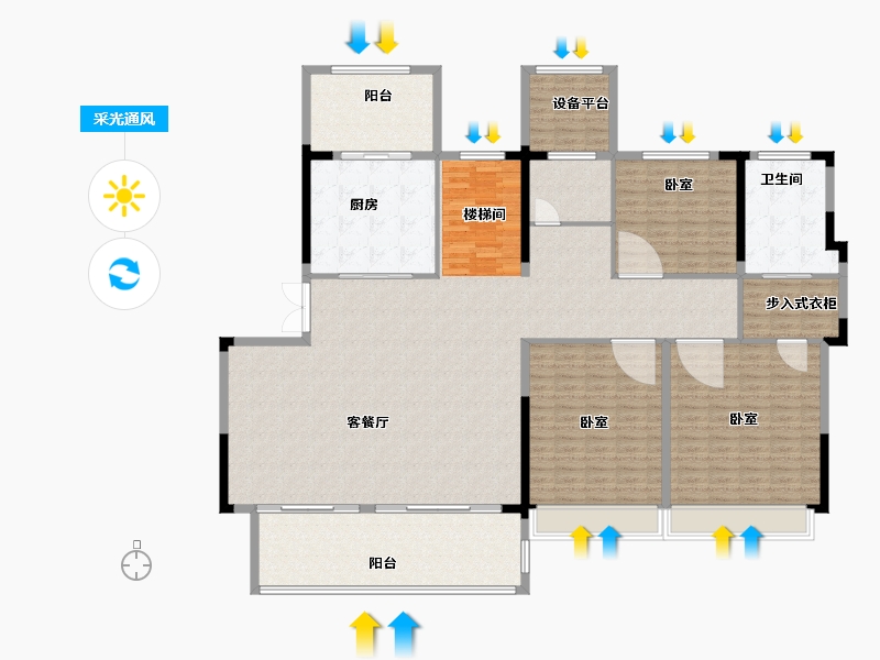 江苏省-苏州市-楠香雅苑-212.00-户型库-采光通风