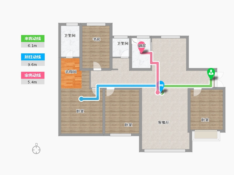 甘肃省-天水市-天麟金水湾-139.00-户型库-动静线