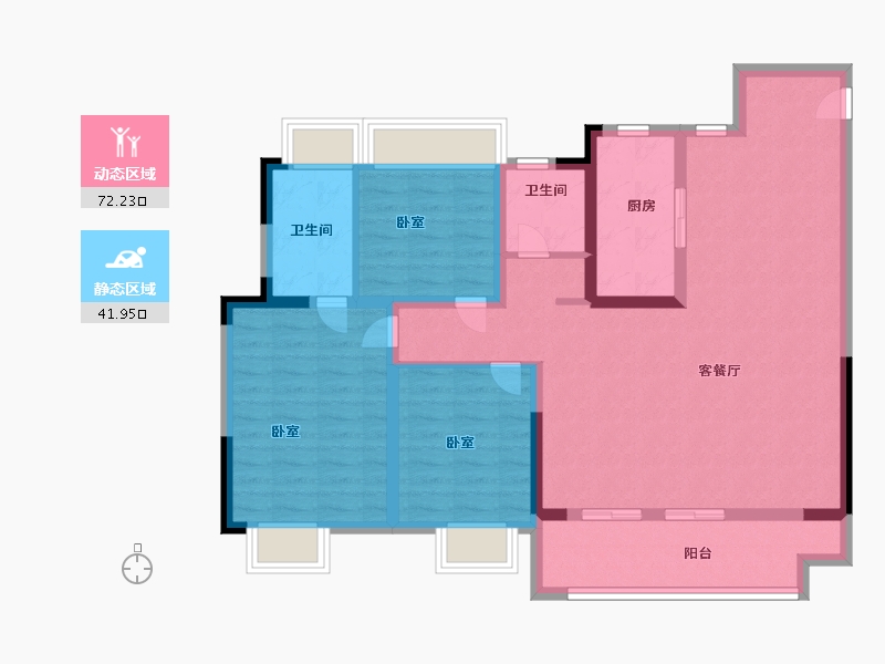 江苏省-常州市-万科四季都会-101.99-户型库-动静分区