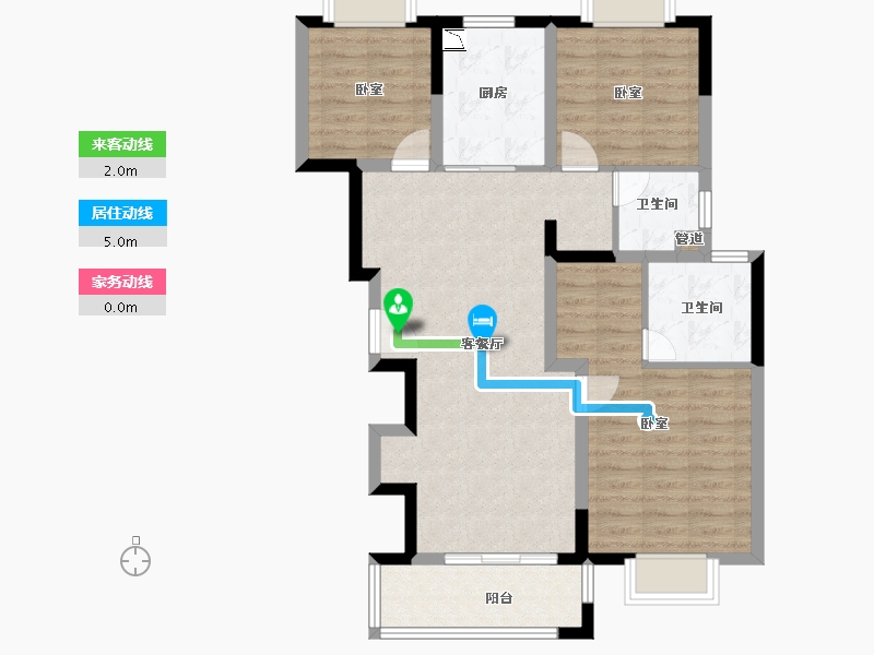 江苏省-无锡市-栖霞天樾府-85.00-户型库-动静线