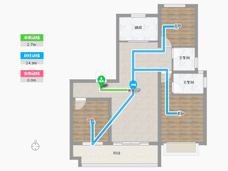 江苏省-徐州市-金鹏学府-92.00-户型库-动静线