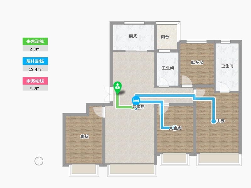 陕西省-西安市-中国铁建西派时代-113.73-户型库-动静线