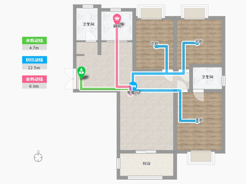 陕西省-西安市-千林世纪城-93.70-户型库-动静线