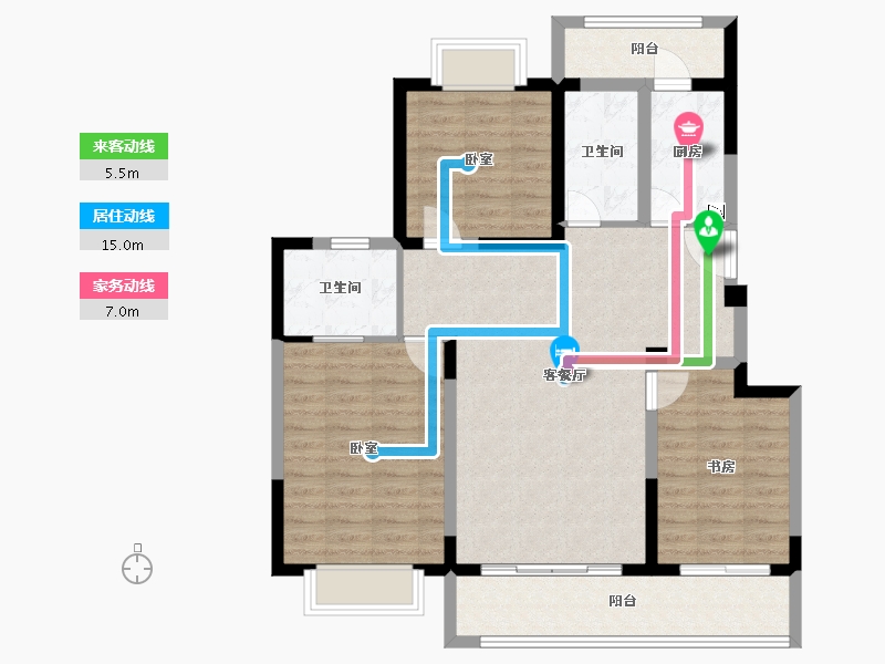 云南省-楚雄彝族自治州-安太·翡翠公园-96.12-户型库-动静线