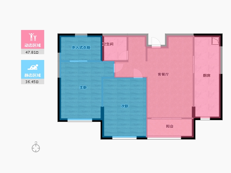 黑龙江省-哈尔滨市-顺迈欣郡三期-76.00-户型库-动静分区