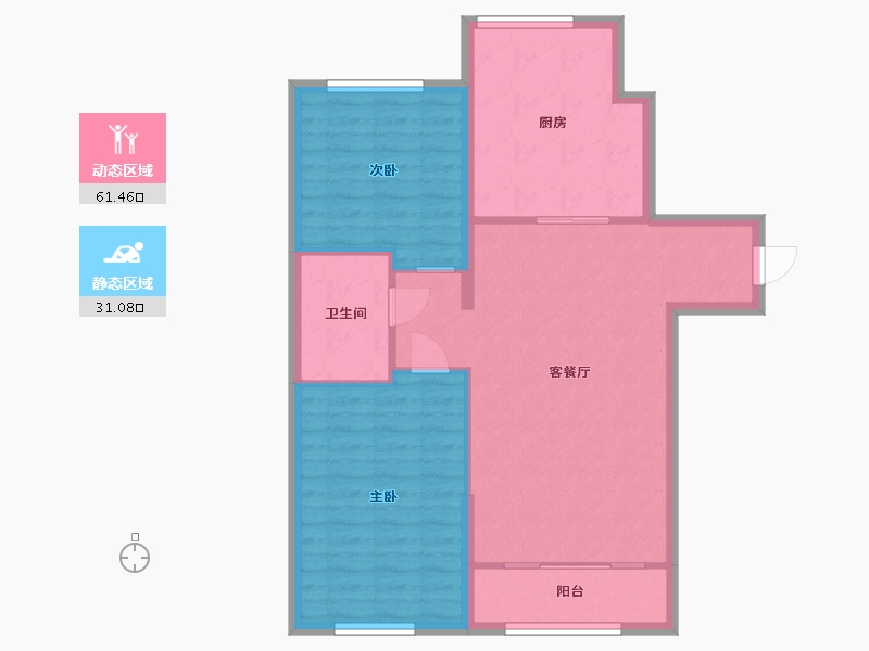 黑龙江省-哈尔滨市-顺迈欣郡三期-84.31-户型库-动静分区