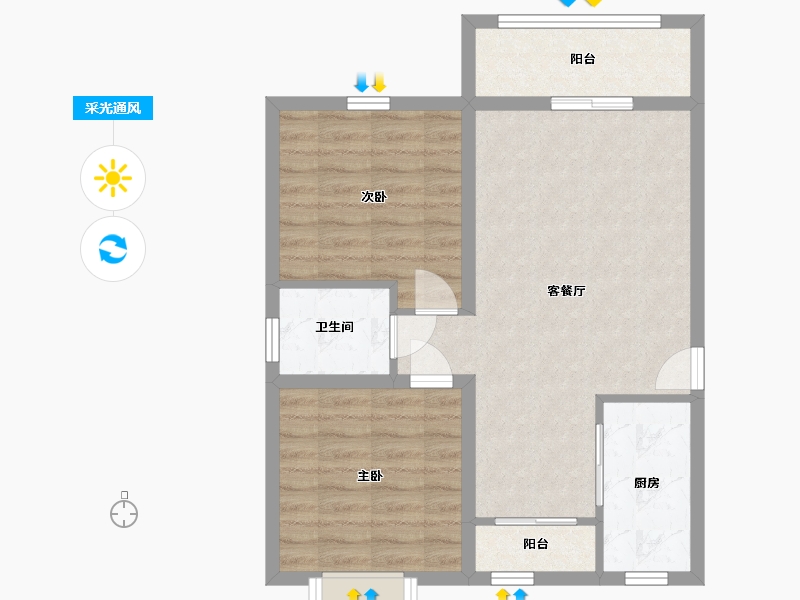 陕西省-西安市-世纪优盘-66.23-户型库-采光通风