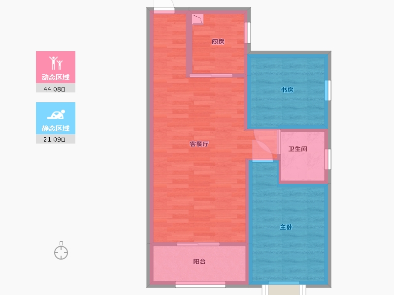 陕西省-西安市-望贤城启-57.39-户型库-动静分区