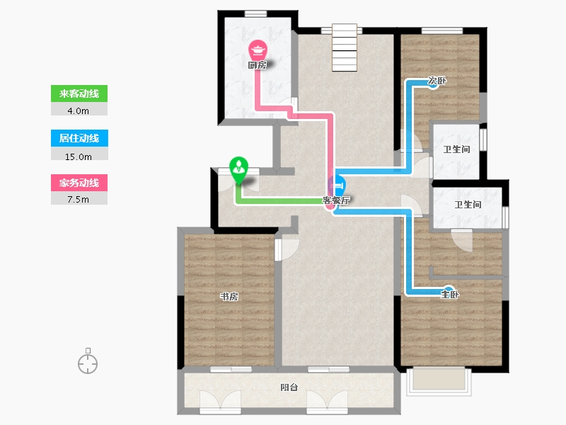 陕西省-西安市-融创西安宸院-124.81-户型库-动静线