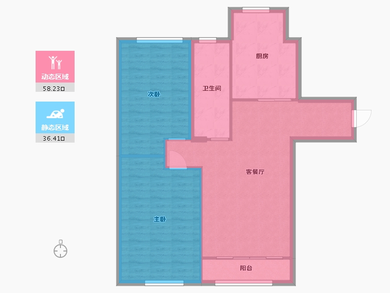 黑龙江省-哈尔滨市-顺迈欣郡三期-86.26-户型库-动静分区